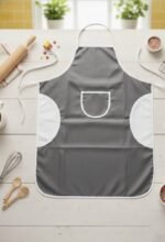 Waterproof Kitchen Apron With Side Towel Parachute Fabric - Image 5