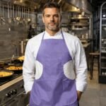 Waterproof Kitchen Apron With Side Towel Parachute Fabric
