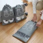 Travel Shoes Storage Bags with clear Window Non-Woven With PVC Bags - Image 2