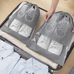 Travel Shoes Storage Bags with clear Window Non-Woven With PVC Bags - Image 3