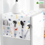 Refrigerator Organizer PEVA Freezer Top Bag Dust Covers with 6 Pocket in size 50 by 20 inches
